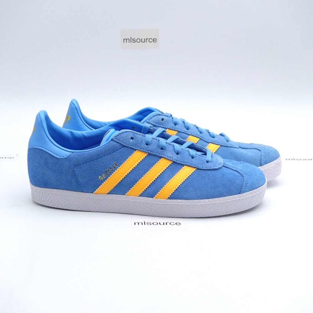 adidas Originals Gazelle Blue and Yellow Sneakers - Picture 9 of 12